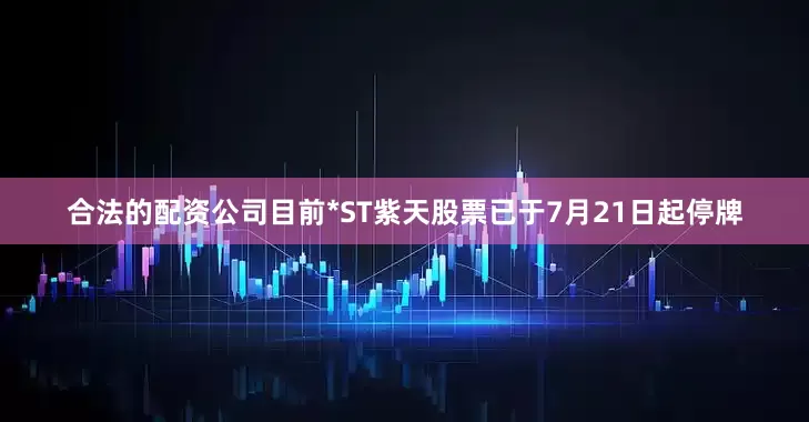 合法的配资公司目前*ST紫天股票已于7月21日起停牌